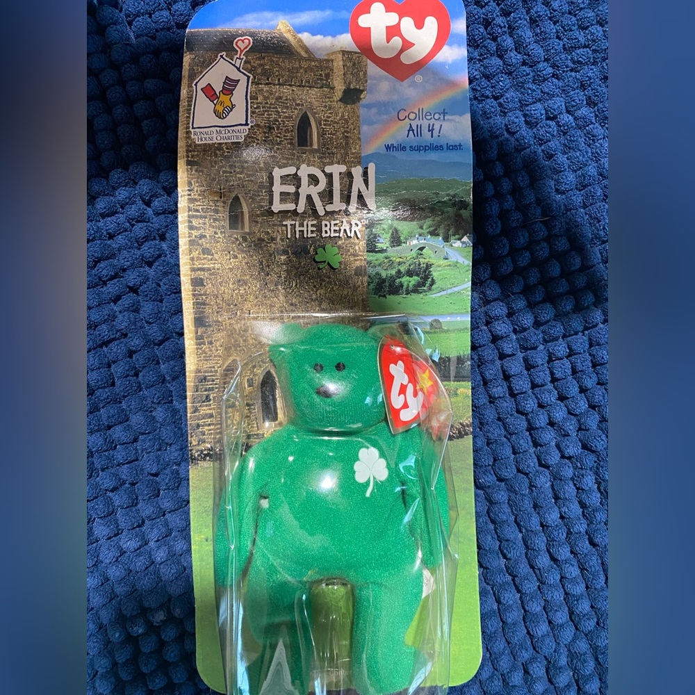 Ty Beanie Baby Erin the Bear rare tag errors